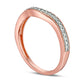0.17 CT. T.W. Natural Diamond Antique Vintage-Style Contour Wedding Band in Solid 10K Rose Gold