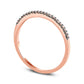 0.10 CT. T.W. Champagne Natural Diamond Anniversary Band in Solid 10K Rose Gold with Black Rhodium