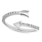 0.13 CT. T.W. Natural Diamond Arrow Wrap Ring in Solid 10K White Gold