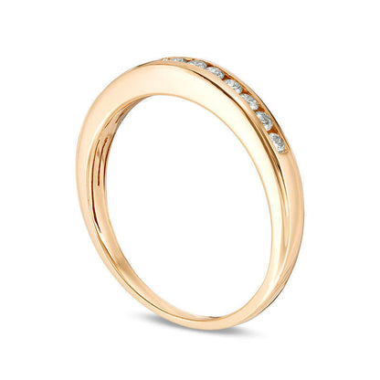 0.25 CT. T.W. Certified Natural Diamond Eleven Stone Anniversary Band in Solid 14K Gold (I/I1)
