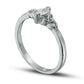 0.25 CT. Marquise Natural Clarity Enhanced Diamond Solitaire Celtic Knot Promise Ring in Solid 10K White Gold