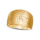 Diamond-Cut Wide Dome Ring in Solid 14K Gold