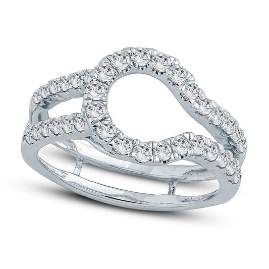0.75 CT. T.W. Natural Clarity Enhanced Diamond Loop Frame Solitaire Enhancer in Solid 10K White Gold