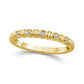 0.05 CT. T.W. Natural Diamond Five Stone Grooved Stackable Band in Solid 10K Yellow Gold