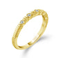 0.05 CT. T.W. Natural Diamond Five Stone Grooved Stackable Band in Solid 10K Yellow Gold