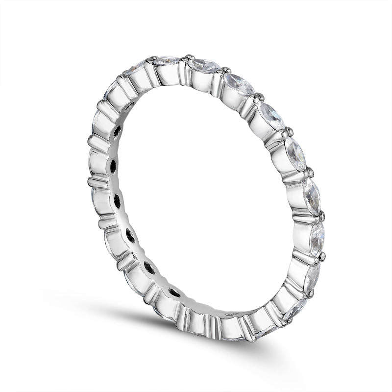 0.50 CT. T.W. Marquise Natural Diamond Eternity Anniversary Band in Solid 14K White Gold