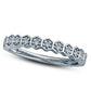 0.10 CT. T.W. Natural Diamond Hexagon Stackable Band in Solid 10K White Gold