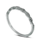 0.10 CT. T.W. Natural Diamond Twist Anniversary Band in Solid 10K White Gold