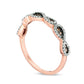 0.20 CT. T.W. Champagne and White Natural Diamond Infinity Anniversary Band in Solid 10K Rose Gold