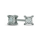 0.17 CT. T.W. Diamond Solitaire Square Stud Earrings in 10K White Gold