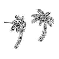 0.05 CT. T.W. Diamond Palm Tree Stud Earrings in Sterling Silver