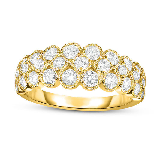 1.0 CT. T.W. Natural Diamond Infinity Antique Vintage-Style Band in Solid 14K Gold