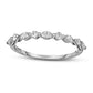 0.25 CT. T.W. Marquise and Round Natural Diamond Alternating Stackable Band in Solid 14K White Gold