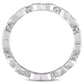 0.25 CT. T.W. Natural Diamond Alternating Antique Vintage-Style Eternity Wedding Band in Solid 14K White Gold