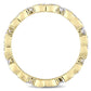 0.25 CT. T.W. Natural Diamond Alternating Antique Vintage-Style Eternity Wedding Band in Solid 14K Gold