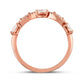 0.33 CT. T.W. Marquise and Round Natural Diamond Wave Vine Stackable Band in Solid 14K Rose Gold