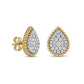 0.5 CT. T.W. Composite Diamond Beaded Teardrop Stud Earrings in 10K Gold