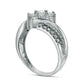 0.50 CT. T.W. Natural Diamond Three Stone Bypass Ring in Solid 10K White Gold - Size 7