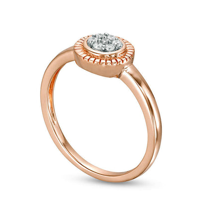 0.07 CT. T.W. Composite Natural Diamond Promise Ring in Solid 10K Rose Gold