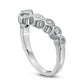 0.13 CT. T.W. Natural Diamond Chevron Ring in Solid 10K White Gold