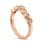 0.05 CT. T.W. Natural Diamond Wave Band in Solid 10K Rose Gold