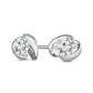 0.5 CT. T.W. Diamond Solitaire Ribbon Stud Earrings in 14K White Gold