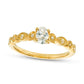 0.38 CT. T.W. Oval Natural Diamond Antique Vintage-Style Engagement Ring in Solid 14K Gold