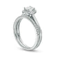 0.75 CT. T.W. Oval Natural Diamond Frame Bridal Engagement Ring Set in Solid 14K White Gold
