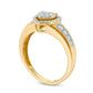 0.33 CT. T.W. Natural Diamond Double Heart Frame Antique Vintage-Style Engagement Ring in Solid 10K Yellow Gold