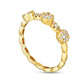 0.25 CT. T.W. Natural Diamond Alternating Marquise and Circle Stackable Band in Solid 10K Yellow Gold