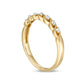 0.10 CT. T.W. Natural Diamond Twist Antique Vintage-Style Stackable Band in Solid 10K Yellow Gold