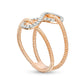 0.25 CT. T.W. Natural Diamond Infinity Split Shank Ring in Solid 10K Rose Gold