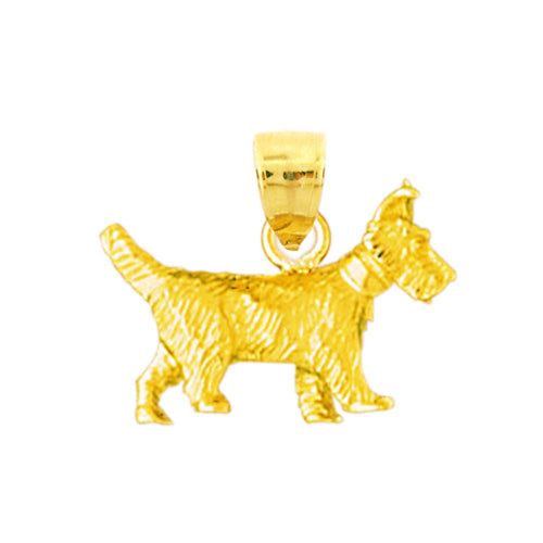 14K Gold Scottish Terrier Charm