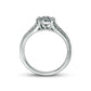 0.33 CT. T.W. Composite Natural Diamond Frame Split Shank Antique Vintage-Style Engagement Ring in Solid 10K White Gold