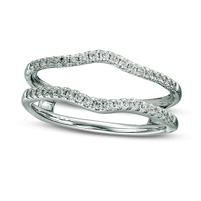 0.25 CT. T.W. Natural Clarity Enhanced Diamond Contour Solitaire Enhancer in Solid 14K White Gold