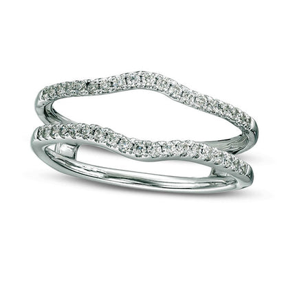 0.25 CT. T.W. Natural Clarity Enhanced Diamond Contour Solitaire Enhancer in Solid 14K White Gold