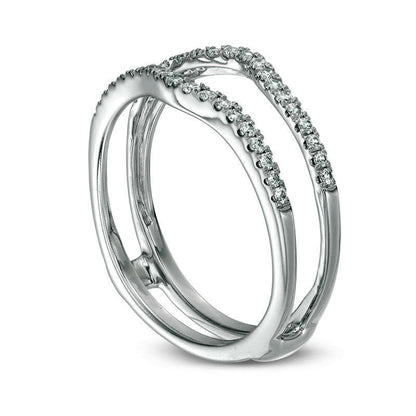 0.25 CT. T.W. Natural Clarity Enhanced Diamond Contour Solitaire Enhancer in Solid 14K White Gold