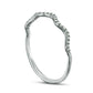 0.07 CT. T.W. Natural Diamond Wave Band in Solid 10K White Gold