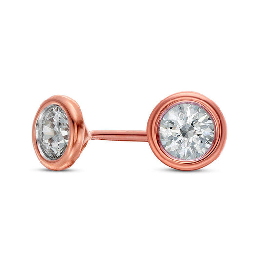 0.5 CT. T.W. Diamond Solitaire Stud Earrings in 14K Rose Gold