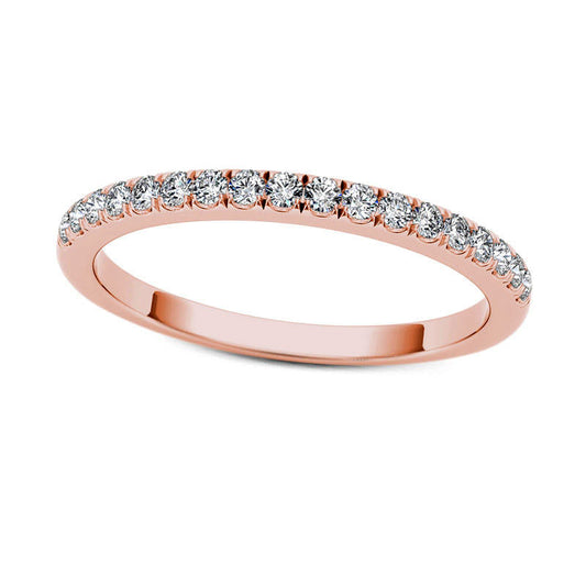 0.33 CT. T.W. Natural Diamond Wedding Band in Solid 10K Rose Gold