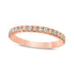 0.38 CT. T.W. Natural Diamond Wedding Band in Solid 10K Rose Gold