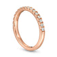 0.38 CT. T.W. Natural Diamond Wedding Band in Solid 10K Rose Gold
