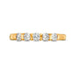 0.50 CT. T.W. Natural Diamond Five Stone Vertical Bar Anniversary Band in Solid 10K Yellow Gold