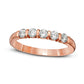 0.50 CT. T.W. Natural Diamond Five Stone Vertical Bar Anniversary Band in Solid 10K Rose Gold
