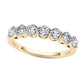 1.0 CT. T.W. Natural Diamond Seven Stone Anniversary Band in Solid 10K Yellow Gold