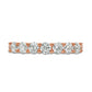1.0 CT. T.W. Natural Diamond Seven Stone Anniversary Band in Solid 10K Rose Gold