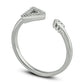 0.05 CT. T.W. Natural Diamond Arrow Wrap Open Ring in Sterling Silver