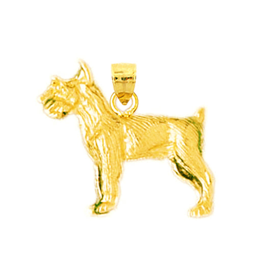 14K Gold Terrier Pendant