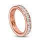 2.5 CT. T.W. Baguette and Round Natural Diamond Alternating Eternity Wedding Band in Solid 18K Rose Gold (G/SI2)