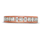 2.5 CT. T.W. Baguette and Round Natural Diamond Alternating Eternity Wedding Band in Solid 18K Rose Gold (G/SI2)